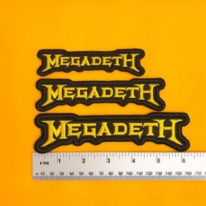 Megadeth embroidered band patch on denim battle jacket