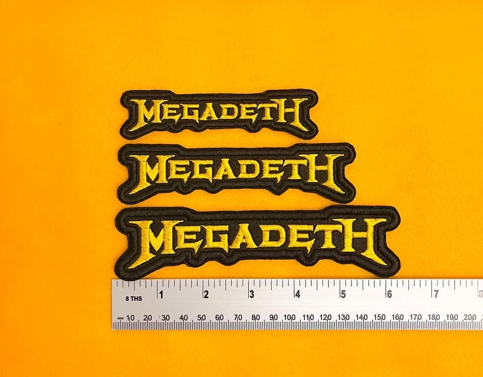 Megadeth embroidered band patch on denim battle jacket