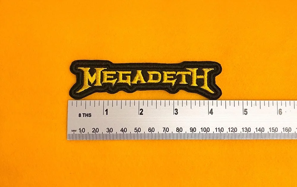 Small medium and large Megadeth patch size comparison