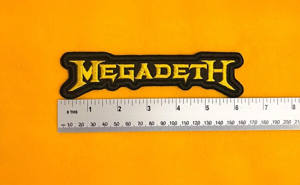 Close-up of embroidered border and stitching