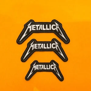 Metallica embroidered band patch on denim battle jacket
