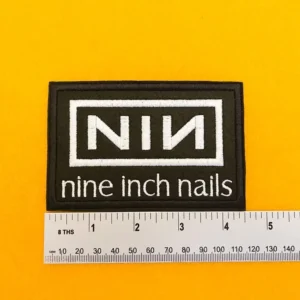 Small medium and large Nine Inch Nails patch size comparison