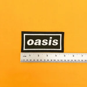 Oasis white on black patch dimensions