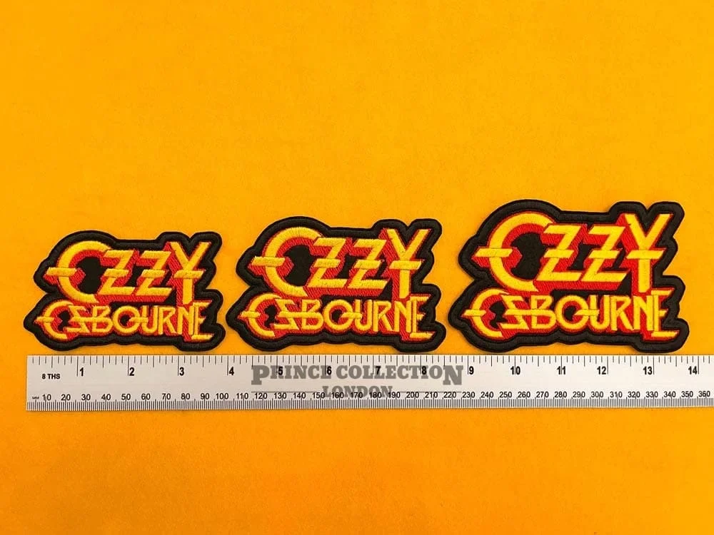 Small medium and large Ozzy Osbourne patch size comparison