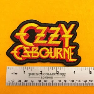 Ozzy Osbourne embroidered band patch on denim battle jacket