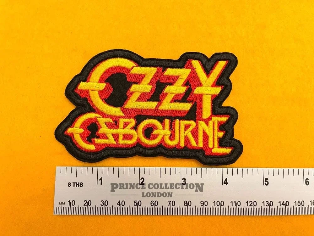 Ozzy Osbourne embroidered band patch on denim battle jacket