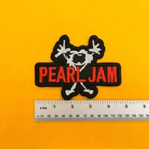 Small medium and large Pearl Jam patch size comparison