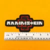 Rammstein embroidered band patch on denim battle jacket
