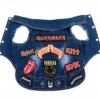 Rock denim dog and cat jacket with embroidered band patches