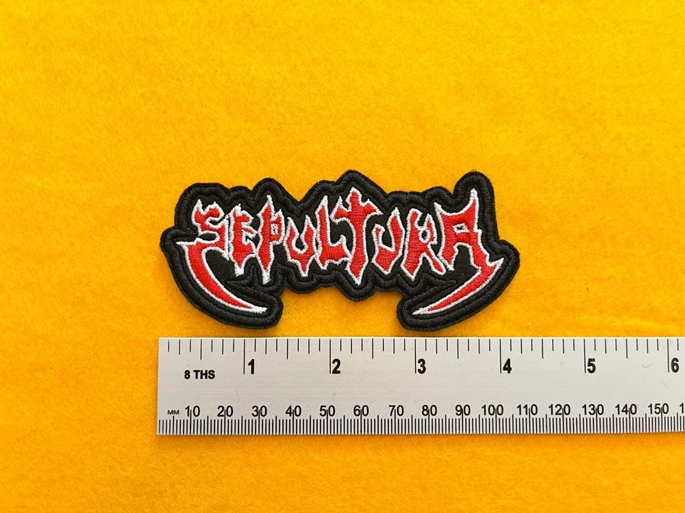 Sepultura embroidered design dimensions