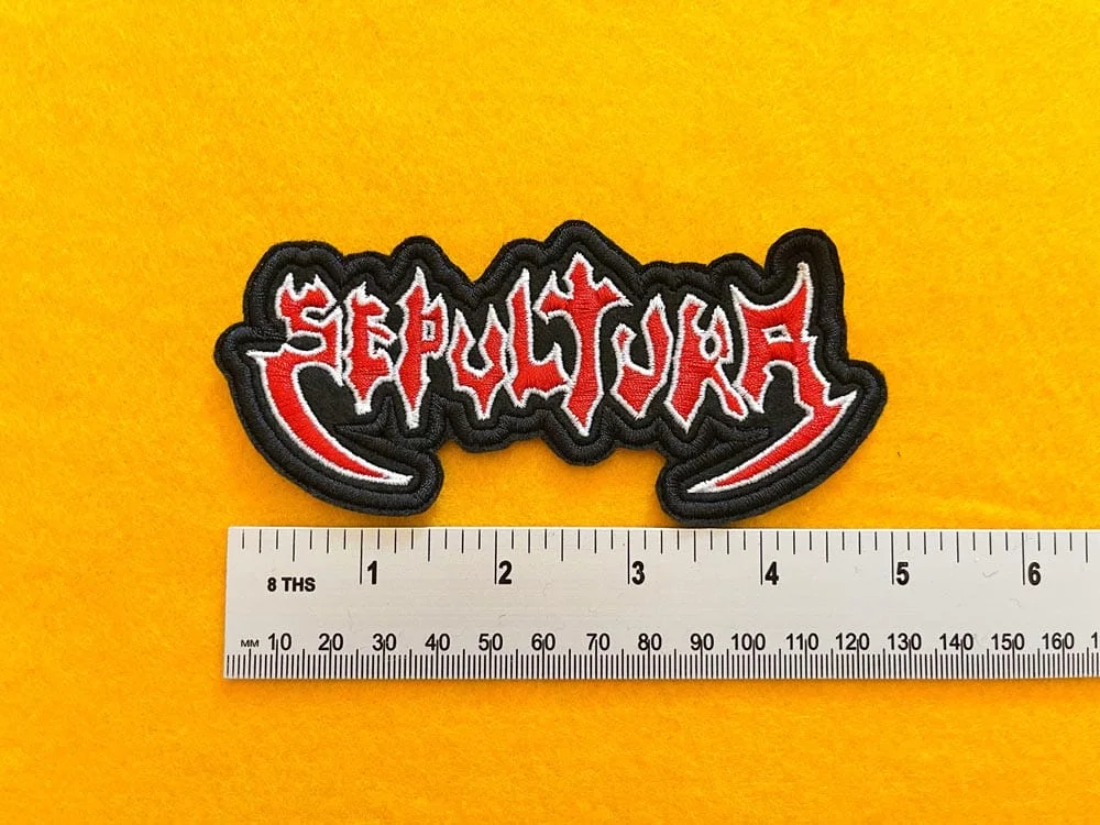 Small medium and large Sepultura patch size comparison