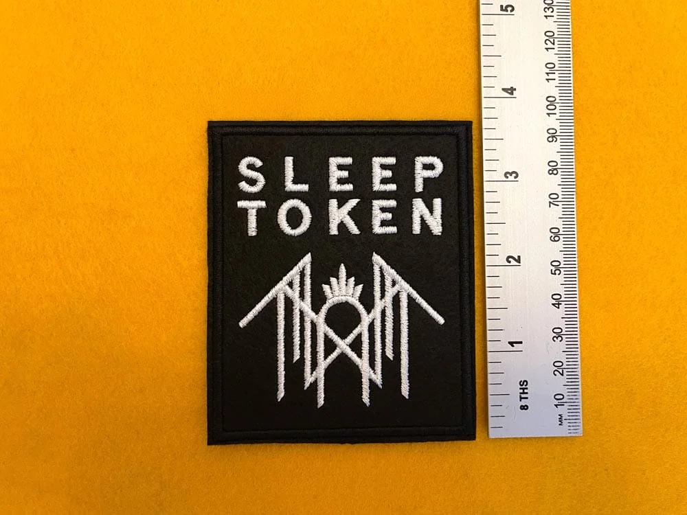Sleep Token embroidered design dimensions
