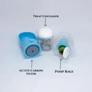 Portable dog water bottle with built-in drinking bowl